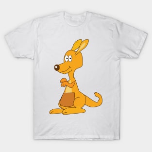 Orange baby kangaroo doodle drawing T-Shirt